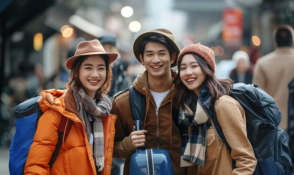 tourist carrying baggage edit